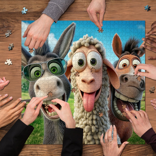 Laughing Ranch Wooden Jigsaw Puzzle 1000 Pcs