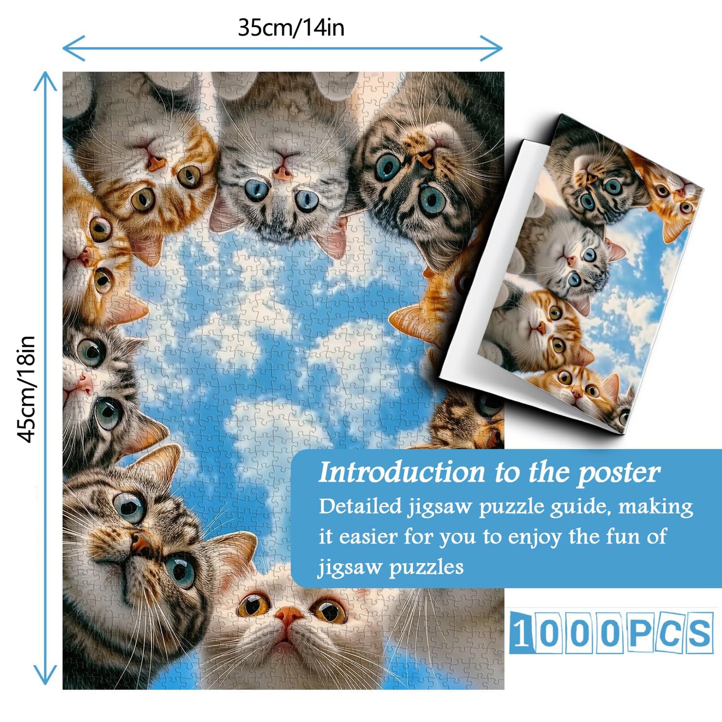Funny Cats Wooden Jigsaw Puzzle 1000 Pcs