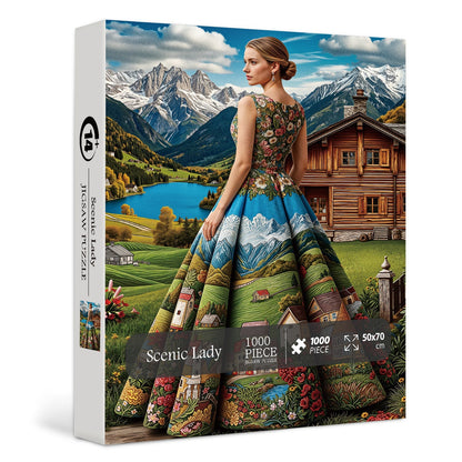 Scenic Lady | 1000-Piece Wooden Jigsaw Puzzle