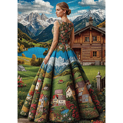 Scenic Lady | 1000-Piece Wooden Jigsaw Puzzle