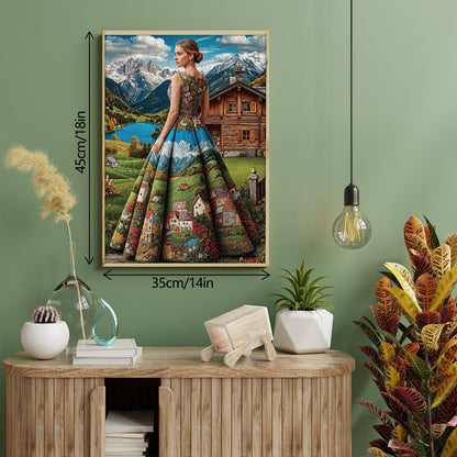 Scenic Lady | 1000-Piece Wooden Jigsaw Puzzle
