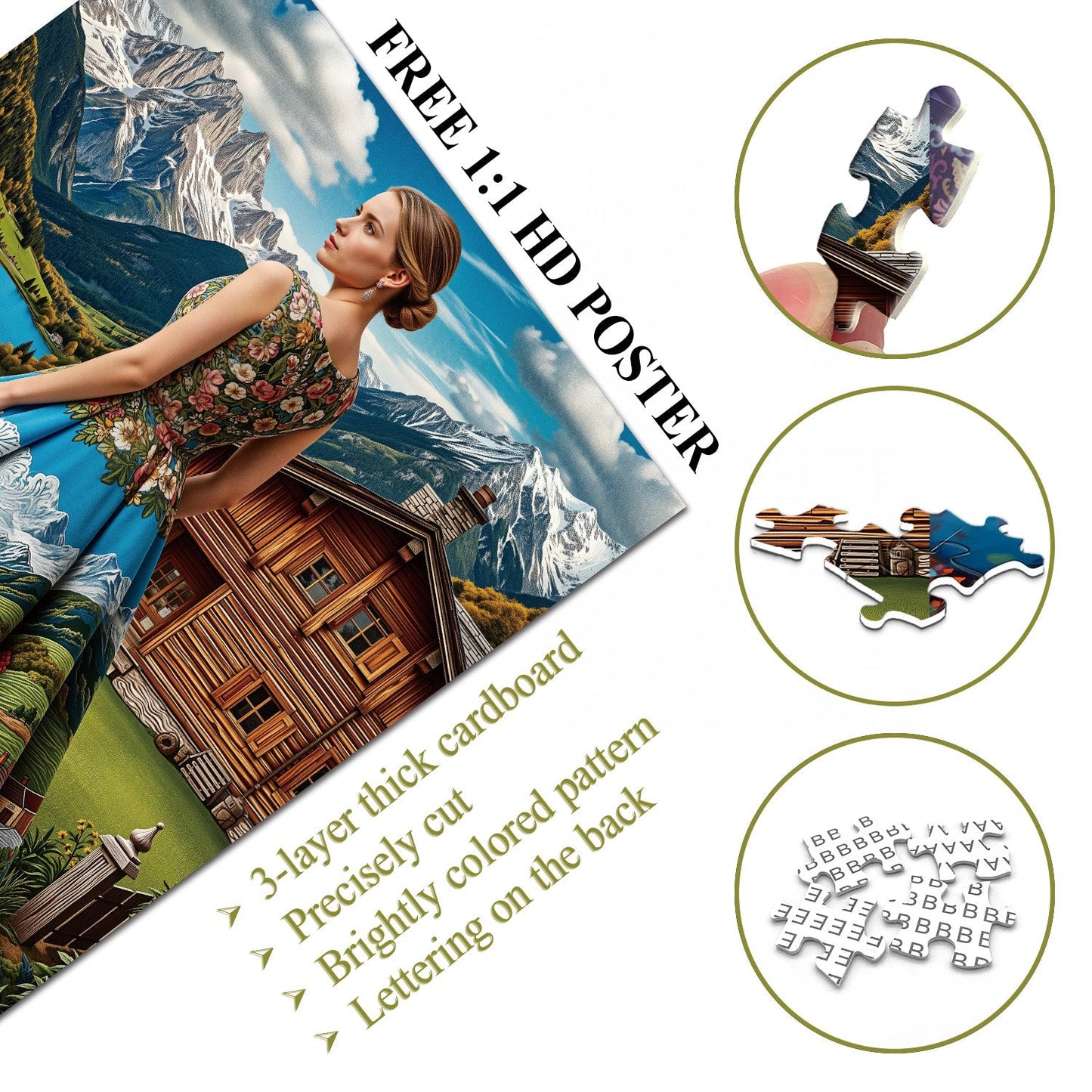 Scenic Lady | 1000-Piece Wooden Jigsaw Puzzle