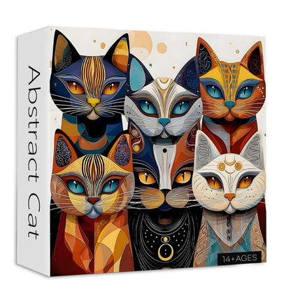 Abstract Cat  | 1000-Piece Wooden Jigsaw Puzzle