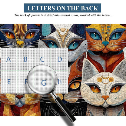 Abstract Cat  | 1000-Piece Wooden Jigsaw Puzzle