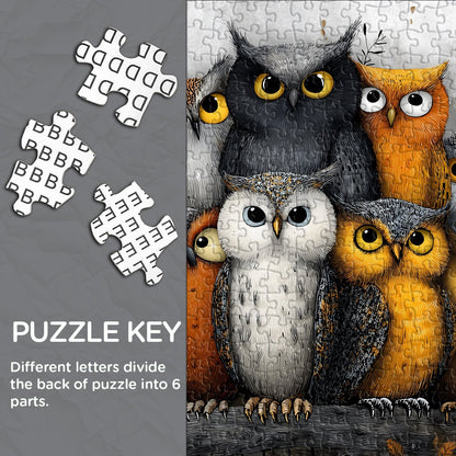 Whimsical Owls | 1000-Piece Wooden Jigsaw Puzzle