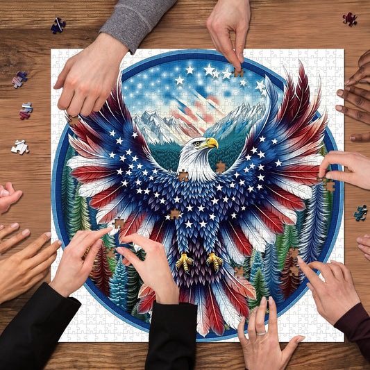 Glory of Freedom Eagle | 1000-Piece Wooden Jigsaw Puzzle