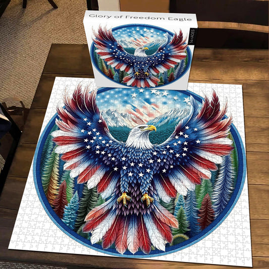 Glory of Freedom Eagle | 1000-Piece Wooden Jigsaw Puzzle