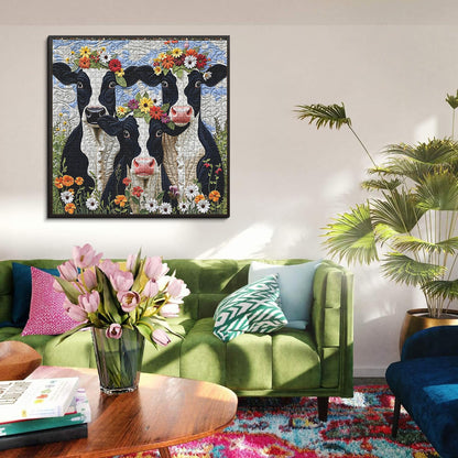 Pasture Cows | 1000-Piece Wooden Jigsaw Puzzle