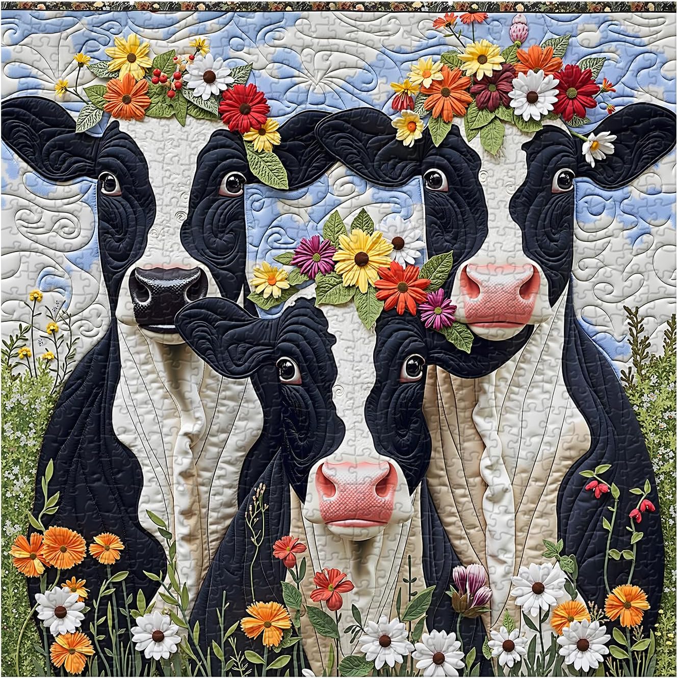 Pasture Cows | 1000-Piece Wooden Jigsaw Puzzle
