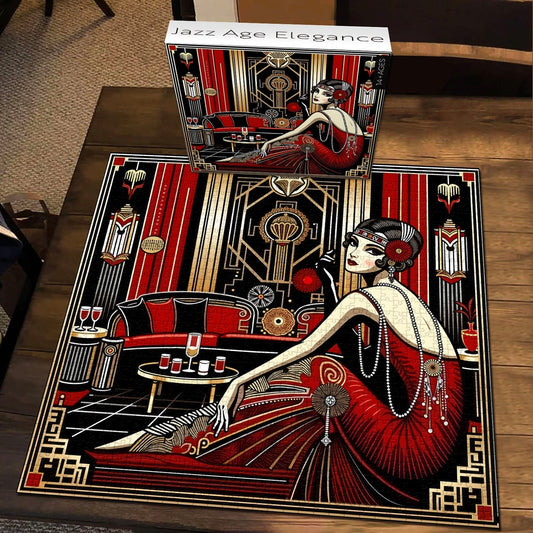 Jazz Age Elegance | 1000-Piece Wooden Jigsaw Puzzle