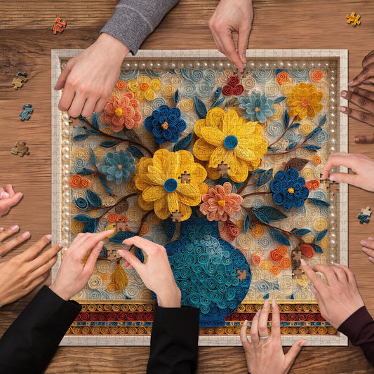 Flower Vase | 1000-Piece Wooden Jigsaw Puzzle