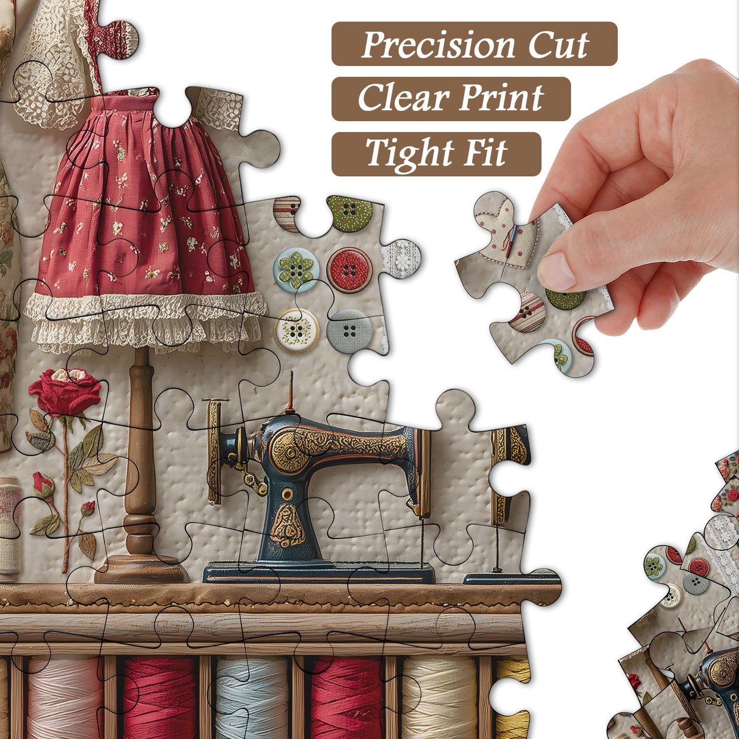 Tailor's Treasures | 1000 Pcs Wooden Jigsaw Puzzle