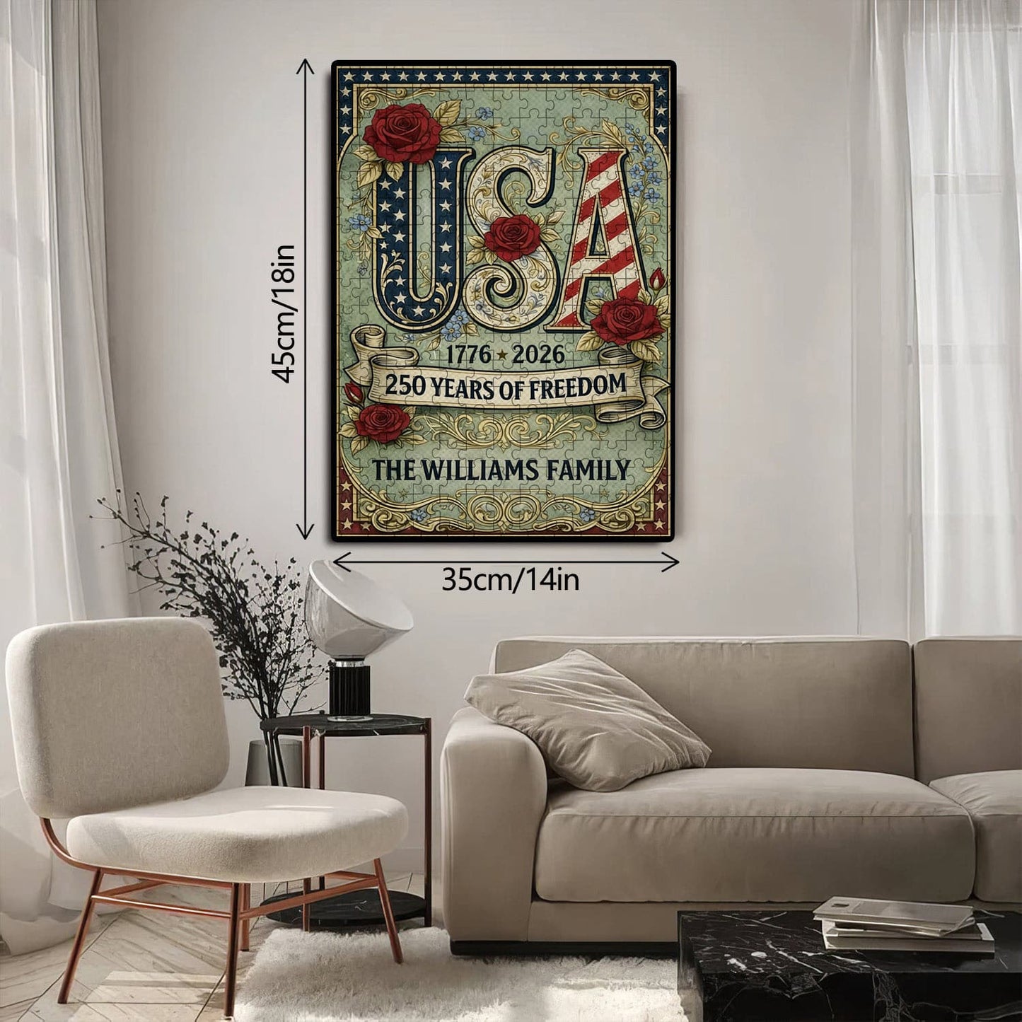 U.S. 250th Anniversary | 1000-Piece Wooden Jigsaw Puzzle