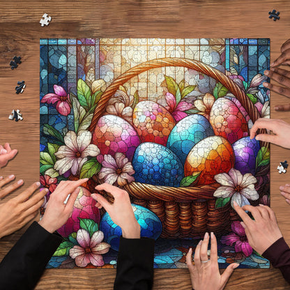 Easter Basket | 1000-Piece Wooden Jigsaw Puzzle