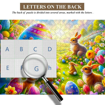 Happy Easter Day | 1000-Piece Wooden Jigsaw Puzzle