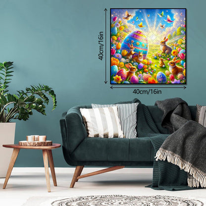 Happy Easter Day | 1000-Piece Wooden Jigsaw Puzzle
