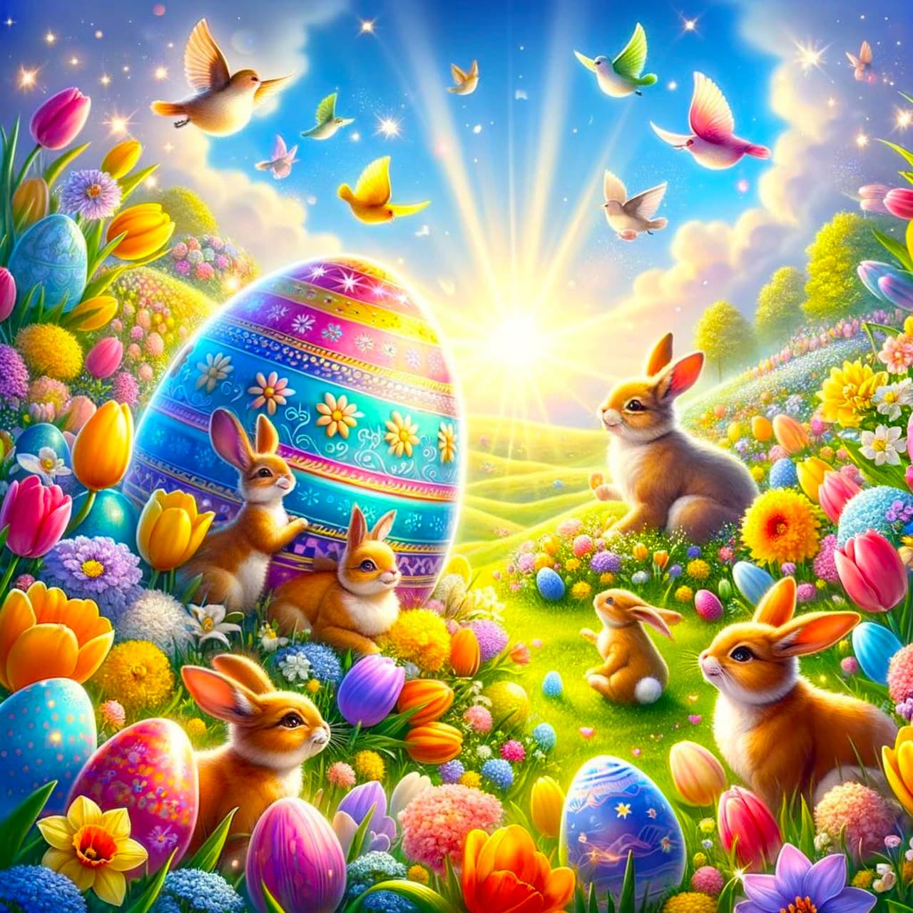 Happy Easter Day | 1000-Piece Wooden Jigsaw Puzzle