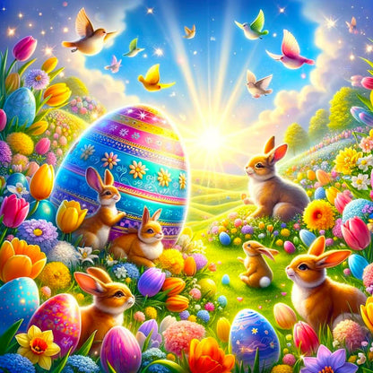 Happy Easter Day | 1000-Piece Wooden Jigsaw Puzzle