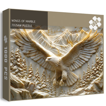 Wings of Marble | 1000-Piece Wooden Jigsaw Puzzle