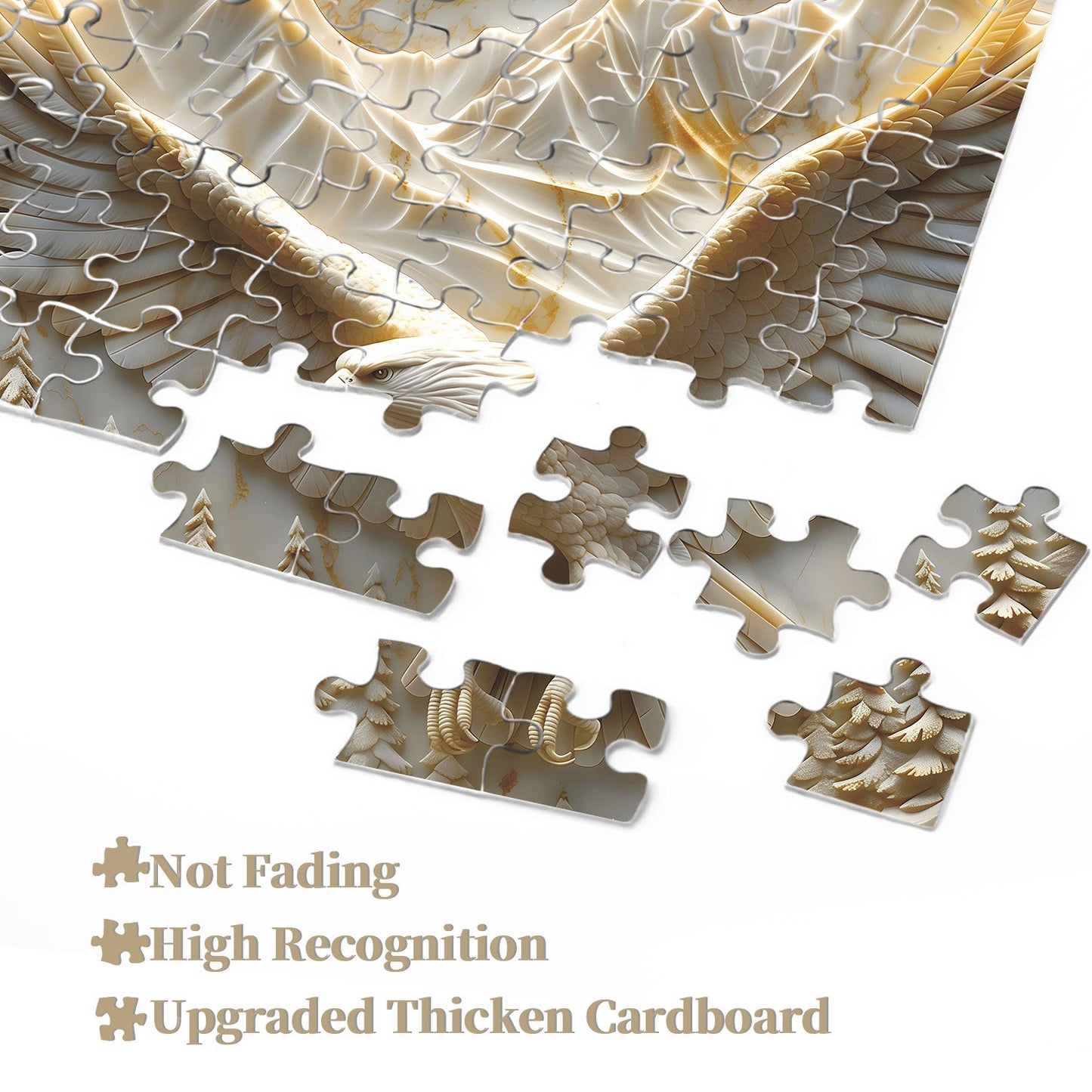 Wings of Marble | 1000-Piece Wooden Jigsaw Puzzle