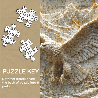 Wings of Marble | 1000-Piece Wooden Jigsaw Puzzle