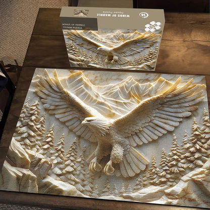 Wings of Marble | 1000-Piece Wooden Jigsaw Puzzle