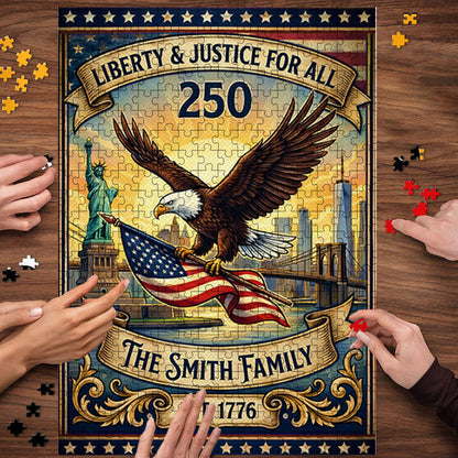 U.S. 250th Anniversary | 1000-Piece Wooden Jigsaw Puzzle