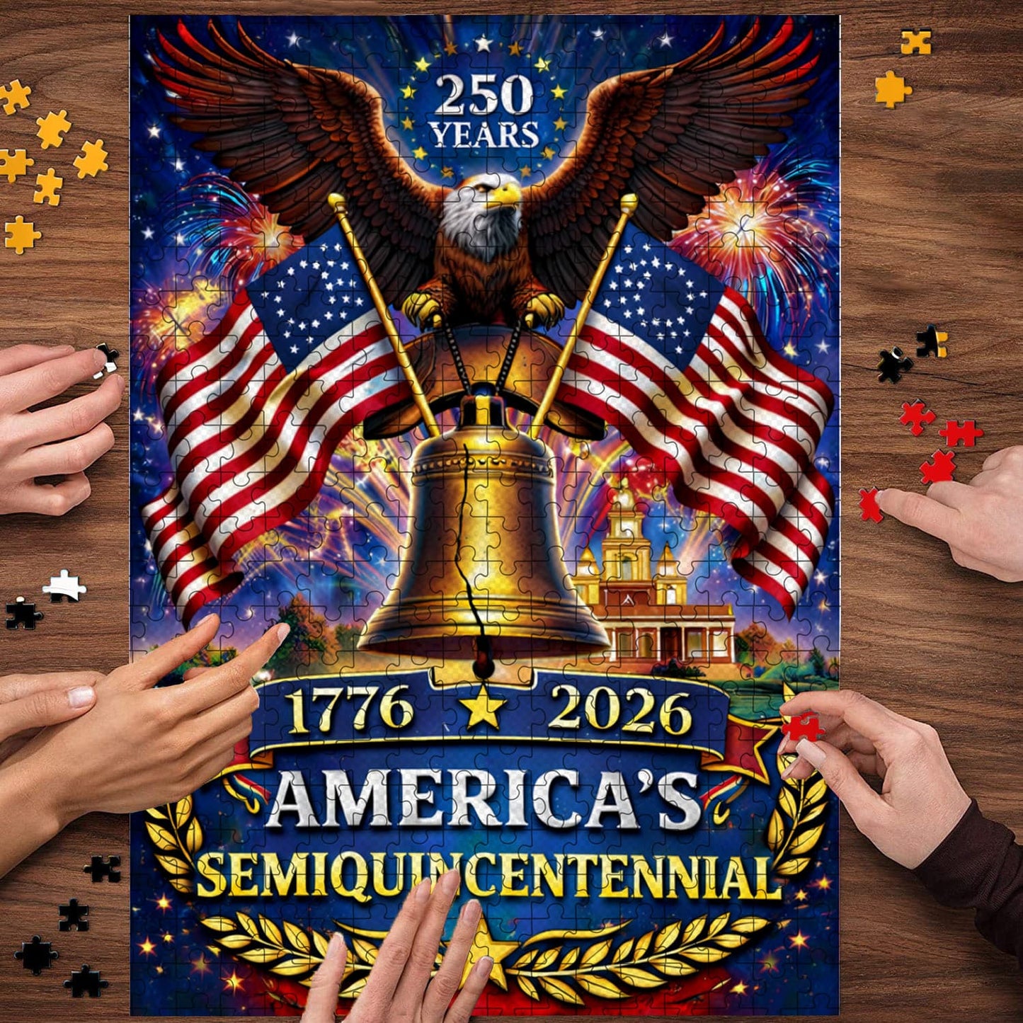 U.S. 250th Anniversary | 1000-Piece Wooden Jigsaw Puzzle