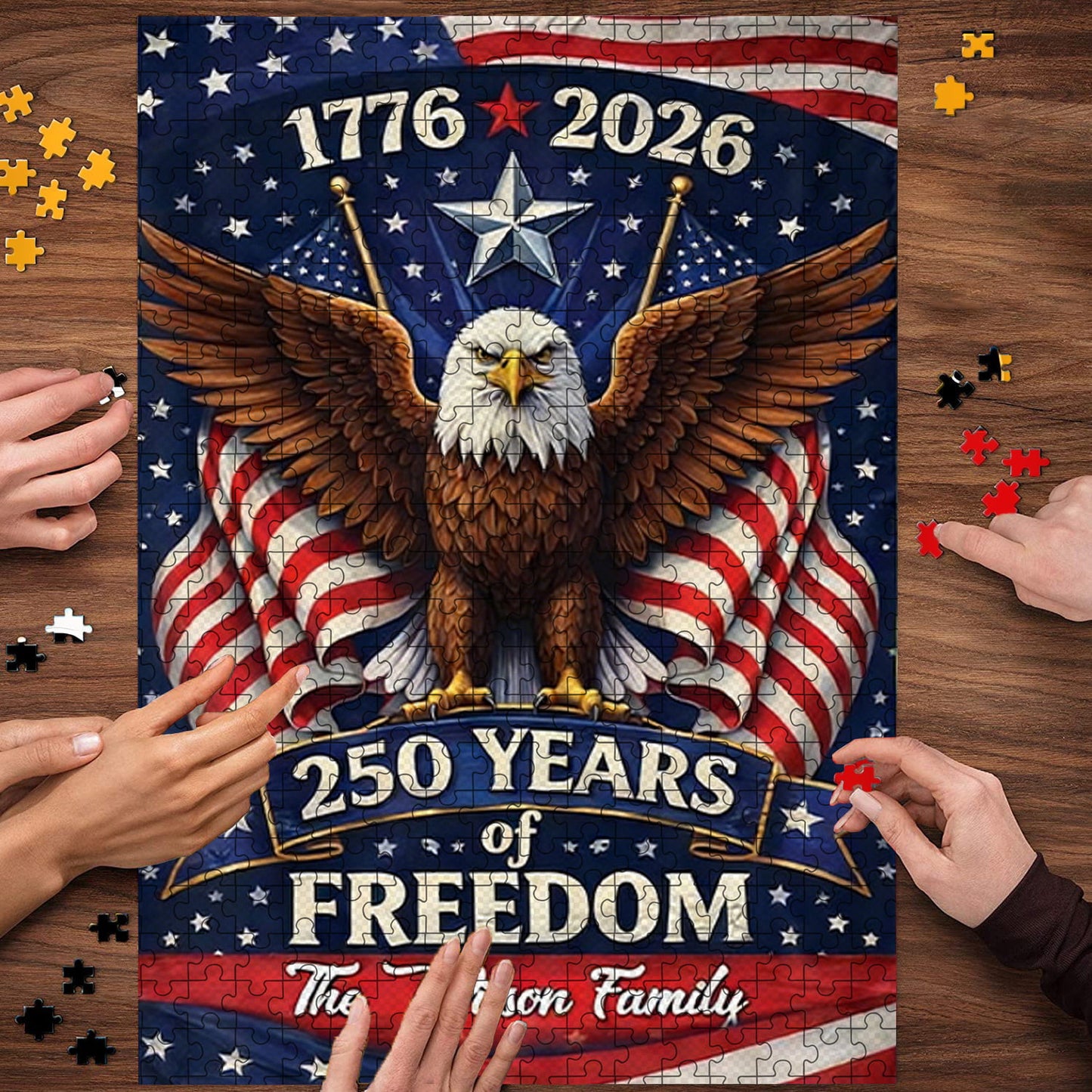 U.S. 250th Anniversary | 1000-Piece Wooden Jigsaw Puzzle