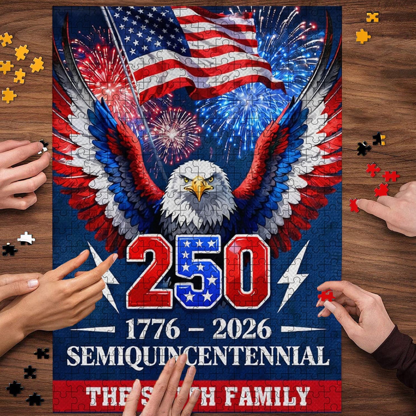 U.S. 250th Anniversary | 1000-Piece Wooden Jigsaw Puzzle