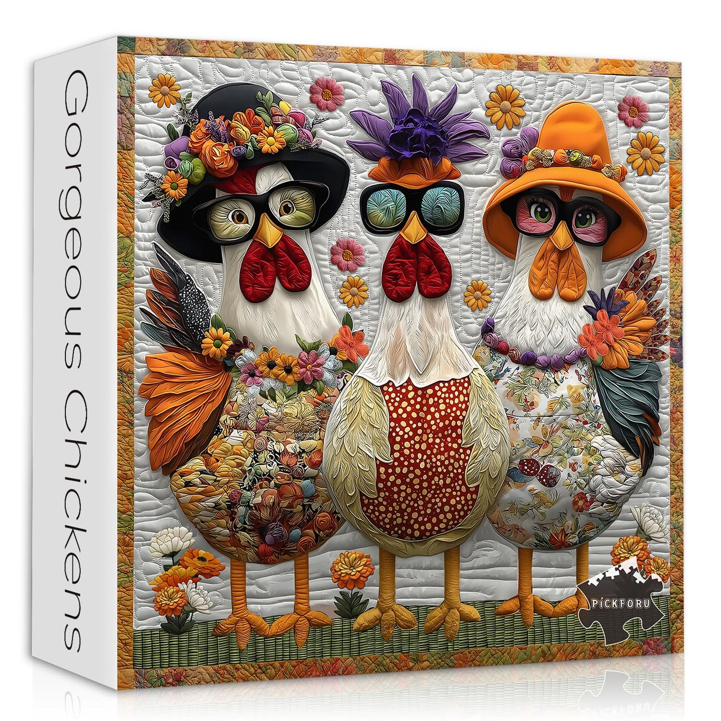 Funny Chicken Wooden Puzzles 1000 Pcs