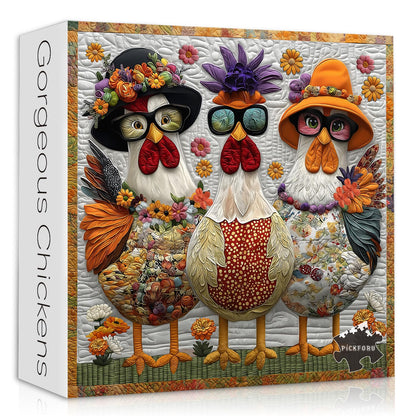 Funny Chicken Wooden Puzzles 1000 Pcs