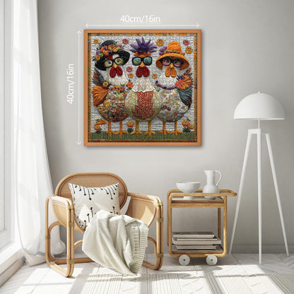 Funny Chicken Wooden Puzzles 1000 Pcs