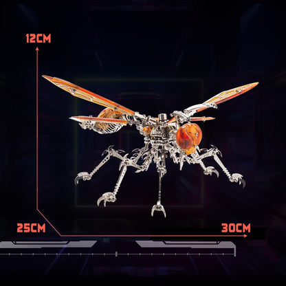 3D Steel Puzzle Wasp Model Kit with LED Lights