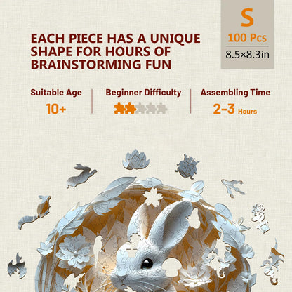 🐇3D Bunny Wooden Jigsaw Puzzle