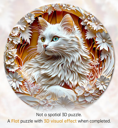 3D Cat Wooden Jigsaw Puzzle