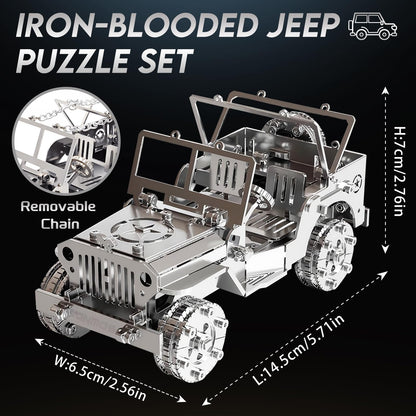 Steel Mechanical Iron Blood Jeep 3D Metal Puzzle