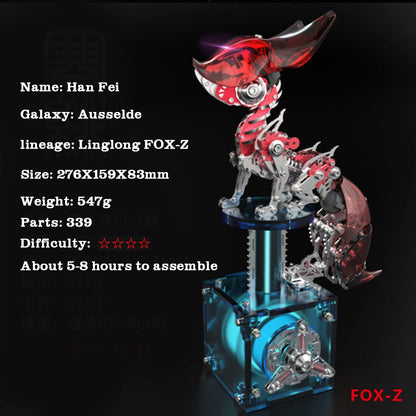 3D Steel Adjustable Mechanical Fox Metal Puzzle Model Kit
