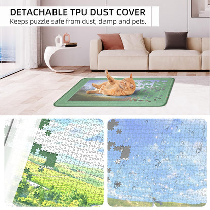 Portable Jigsaw Puzzle Board with Dustproof Cover