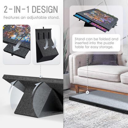 Tilting Puzzle Board with 2-in-1 Designed Stand & Cover