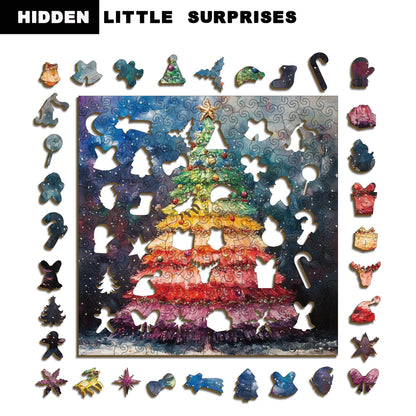 Wooden Christmas Tree Puzzle Money Box - L