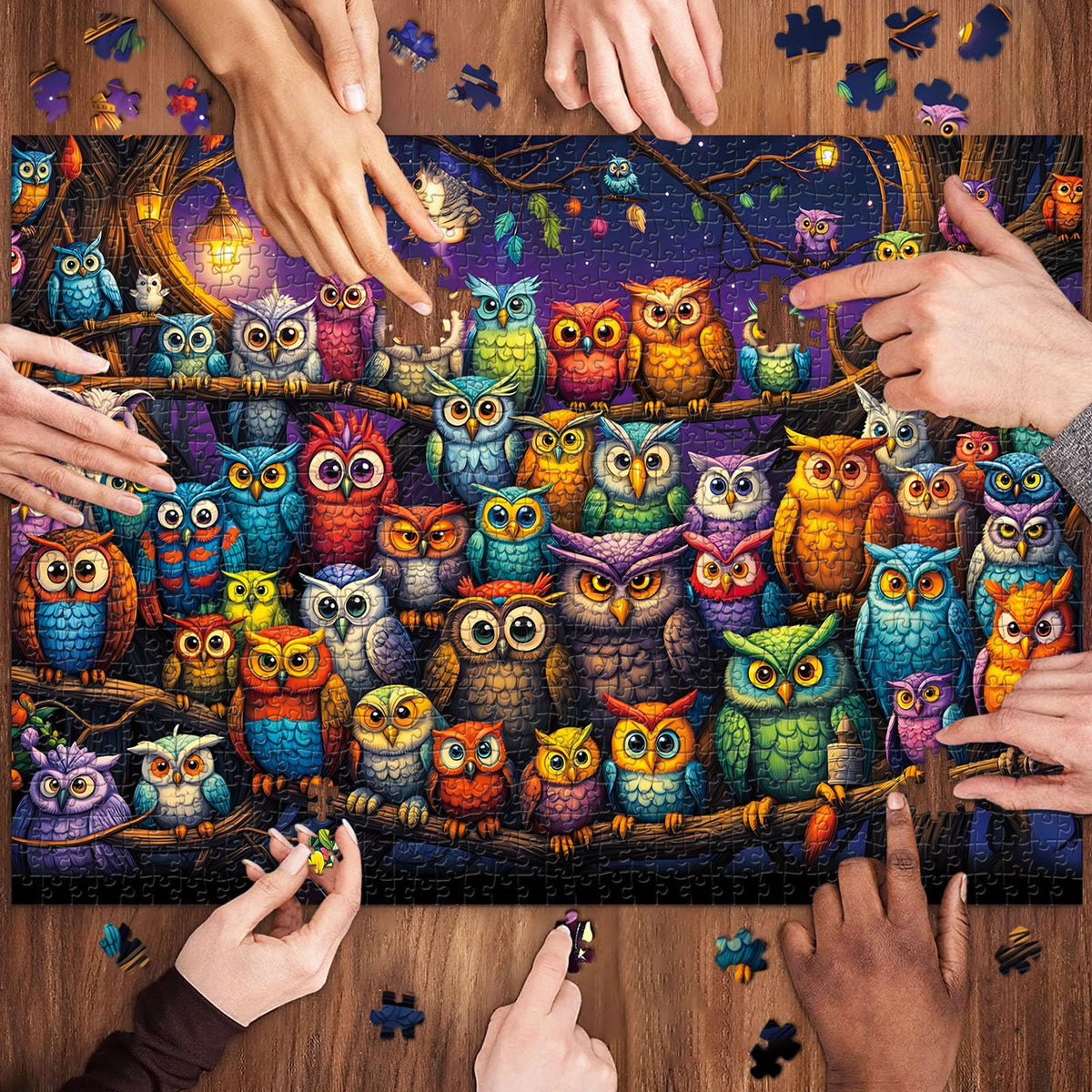 Owl Family Puzzles for Adults 1000 Pieces – Puzzloom