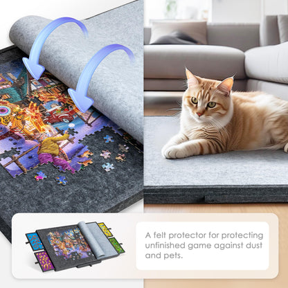 Tilting Puzzle Board with 2-in-1 Designed Stand & Cover