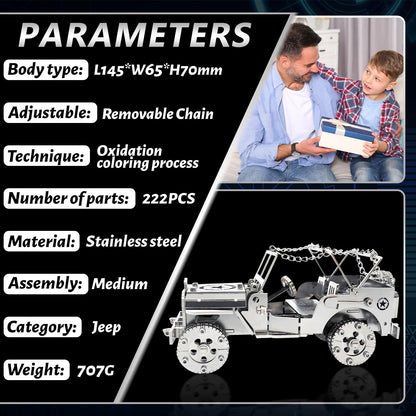 Steel Mechanical Iron Blood Jeep 3D Metal Puzzle