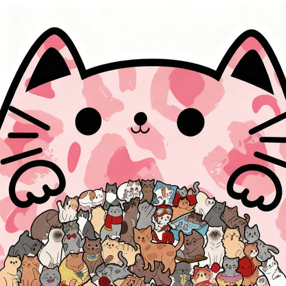 Cute Cat Shaped Tray Wooden Jigsaw Puzzle