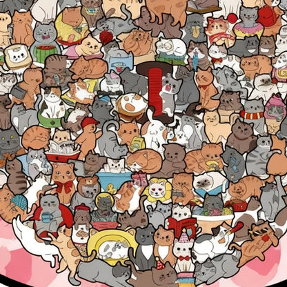 Cute Cat Shaped Tray Wooden Jigsaw Puzzle