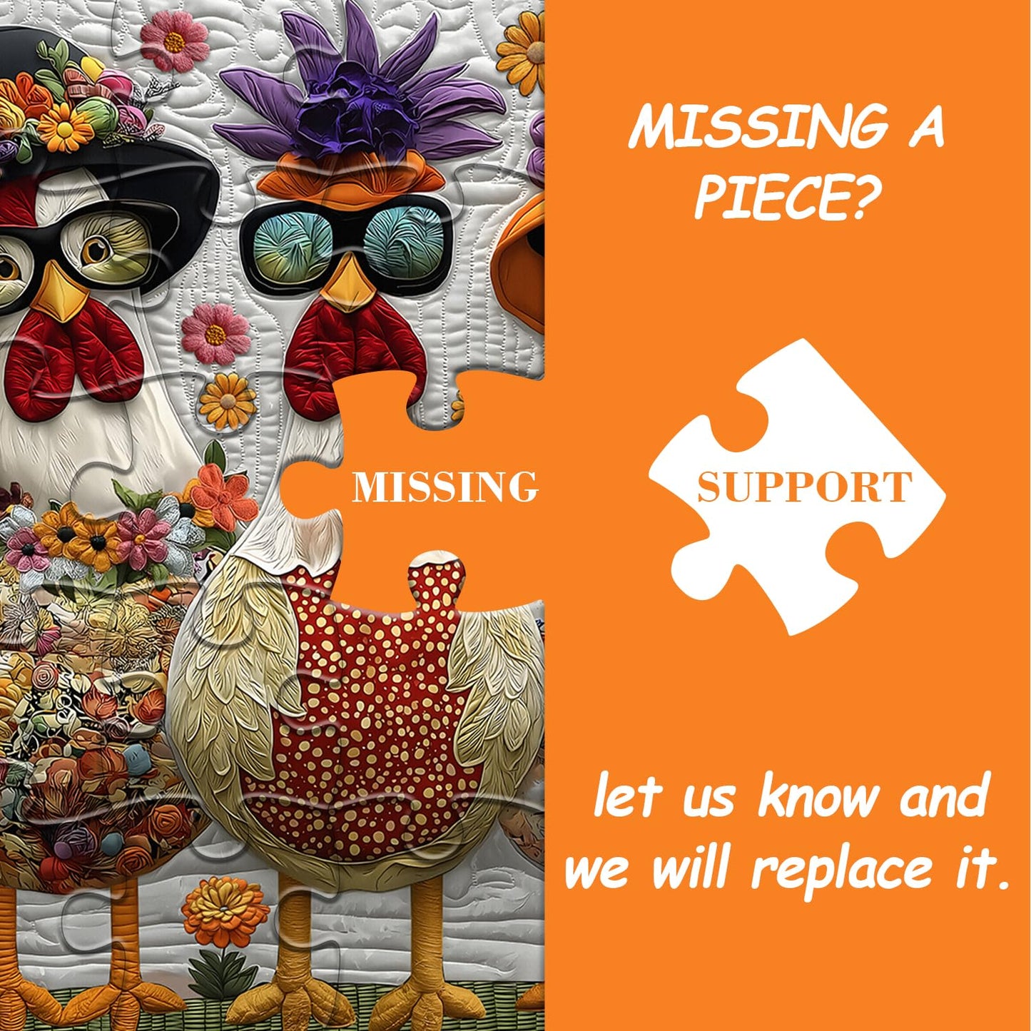 Funny Chicken Wooden Puzzles 1000 Pcs