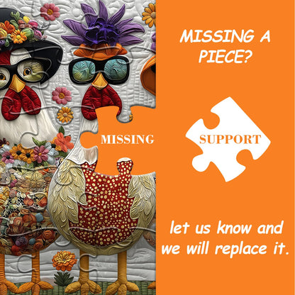 Funny Chicken Wooden Puzzles 1000 Pcs