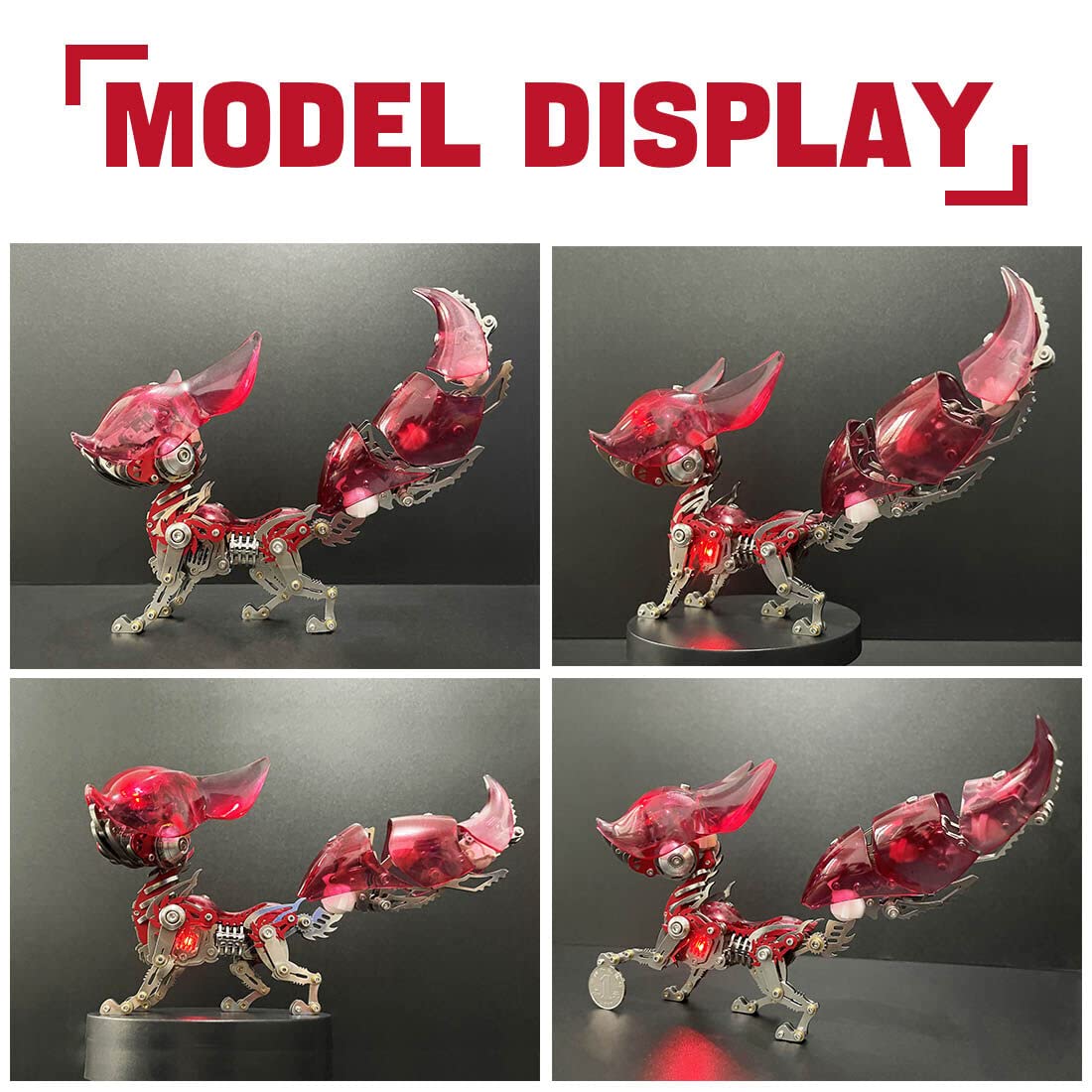 3D Steel Adjustable Mechanical Fox Metal Puzzle Model Kit