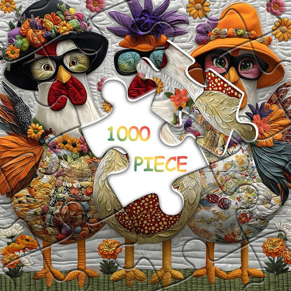Funny Chicken Wooden Puzzles 1000 Pcs
